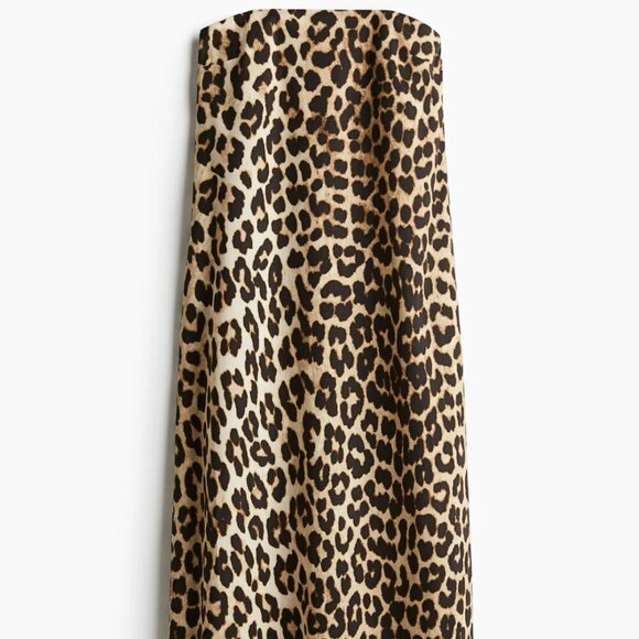 H&M Linen Blend Animal Print  Midi Dress  XL - Picture 2 of 5